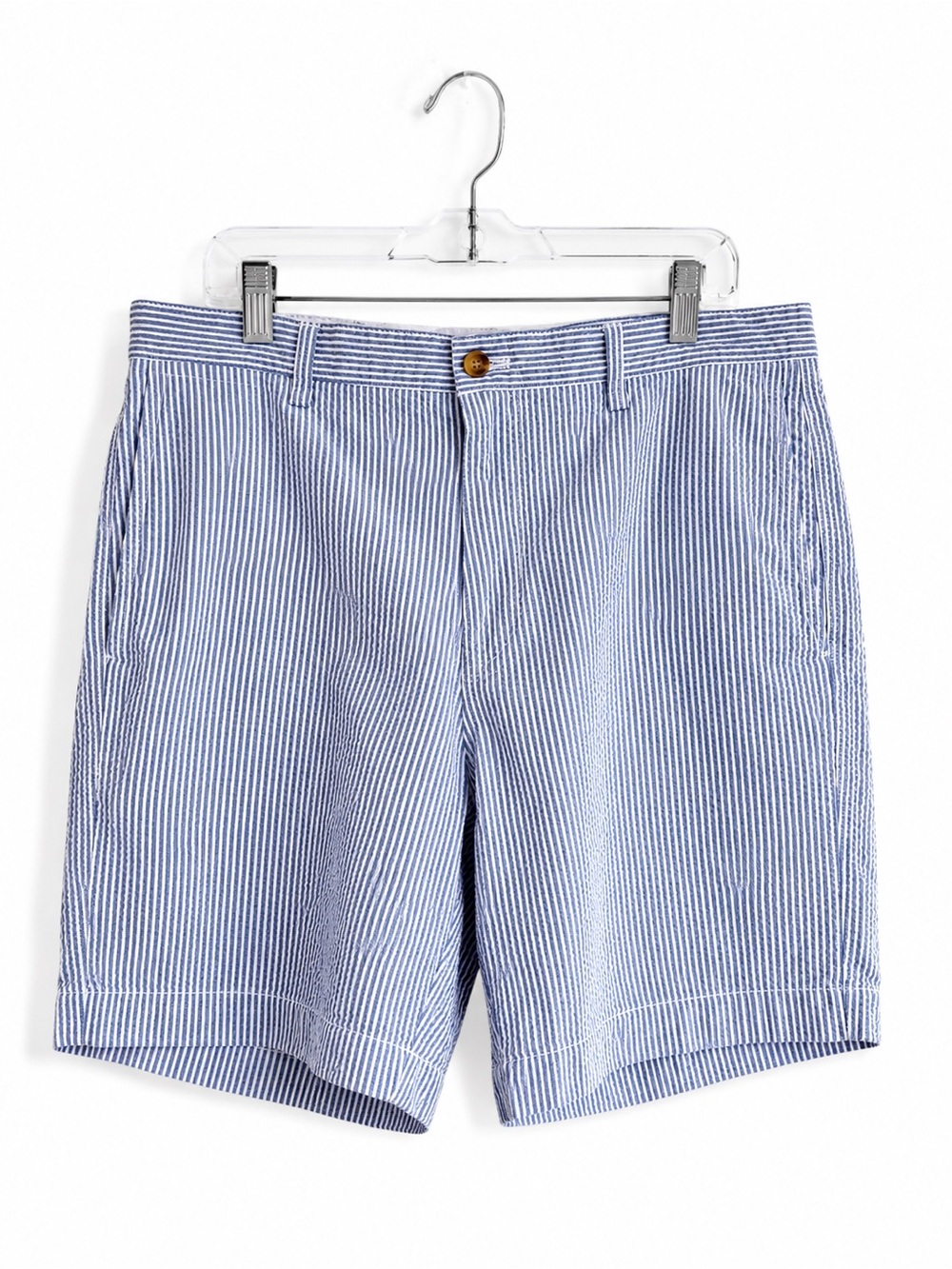 Chaps Blue White Striped Seersucker Shorts Men’s Size 36